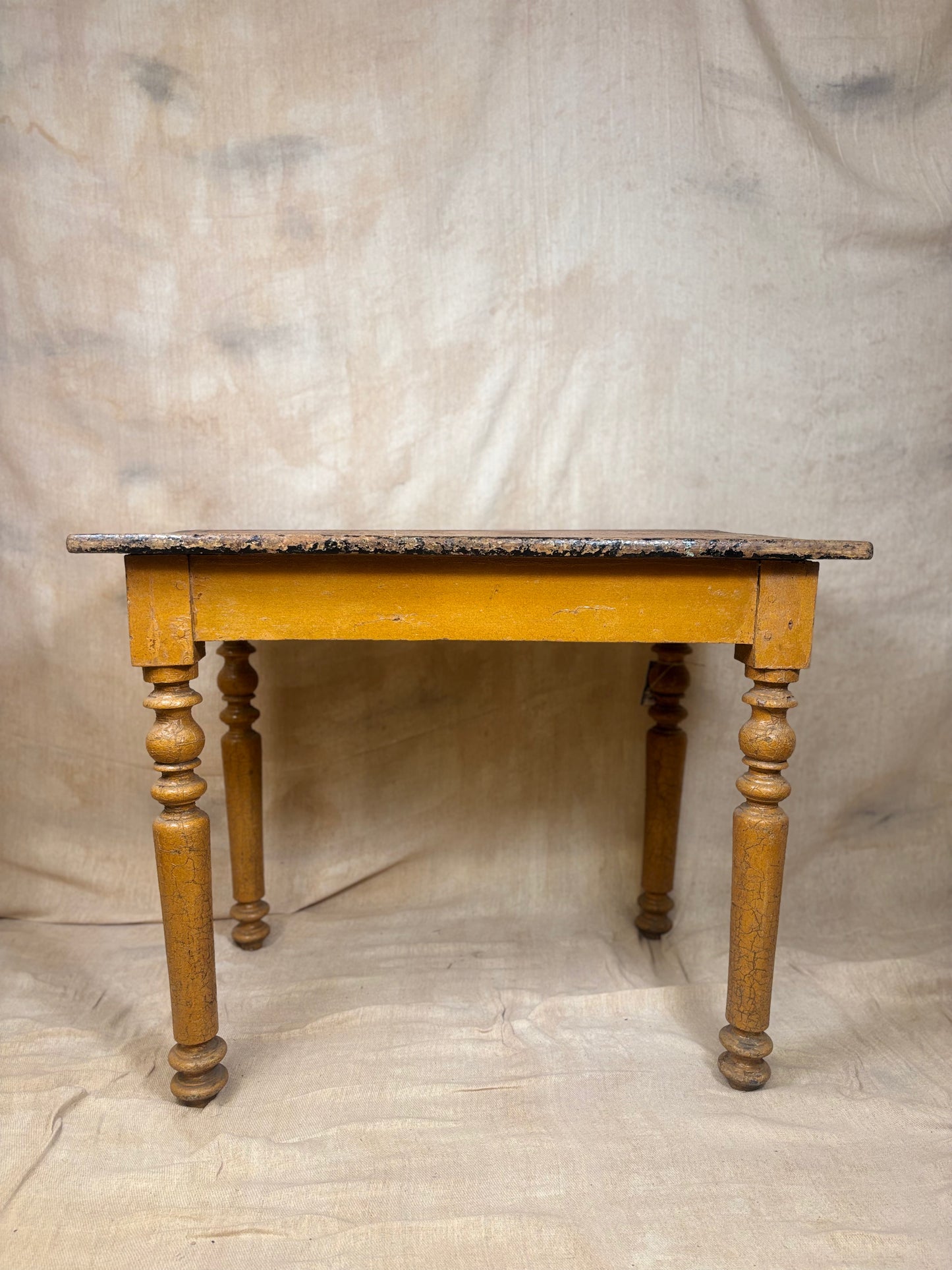 Early 19th C Table Original Craquelure Paint