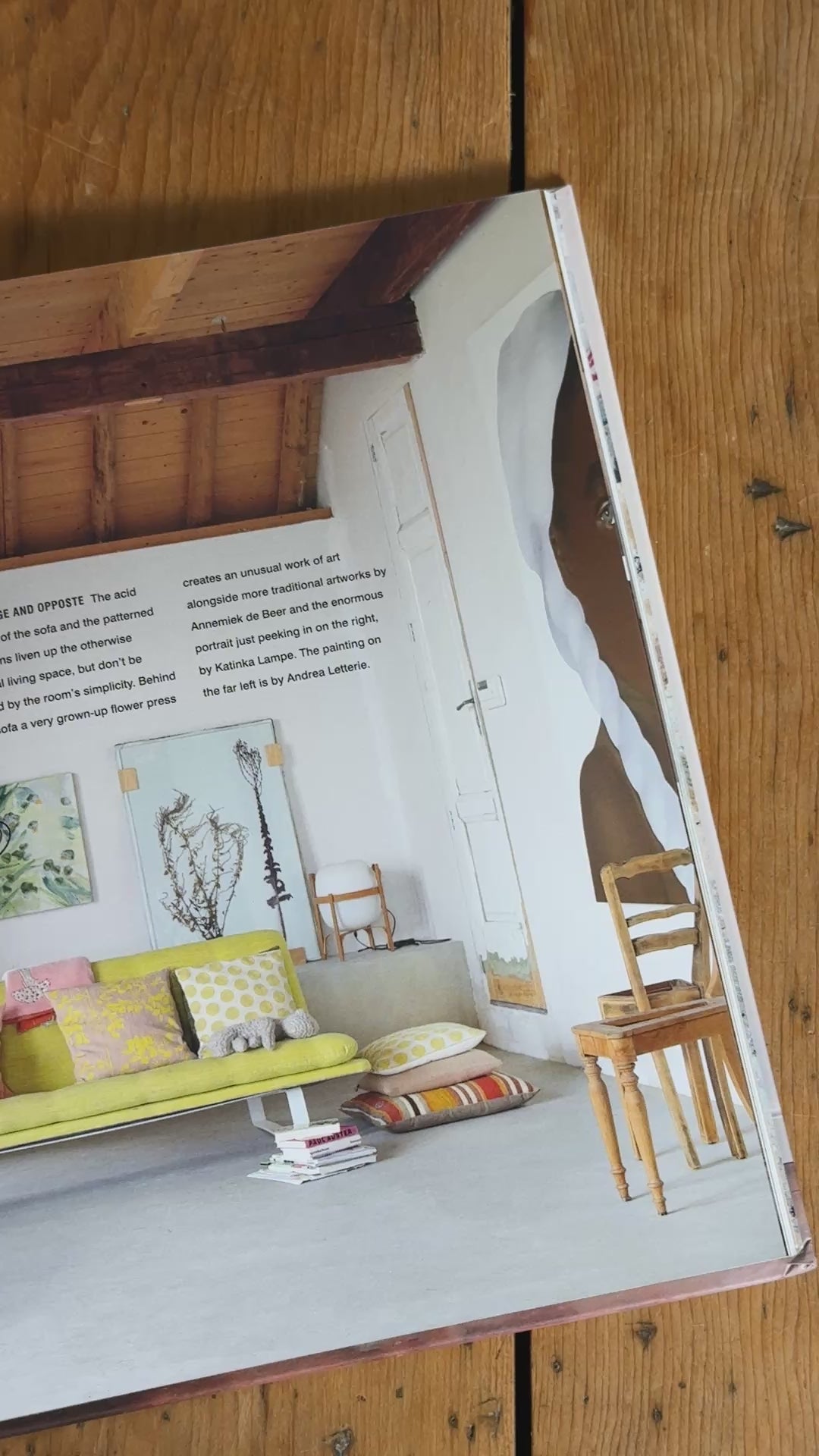 A short video flicking the pages of the hardback book The Handmade Home