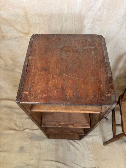 Vintage Rustic Wooden Shelving Unit Repurposed Antique Trunk Storage Cabinet