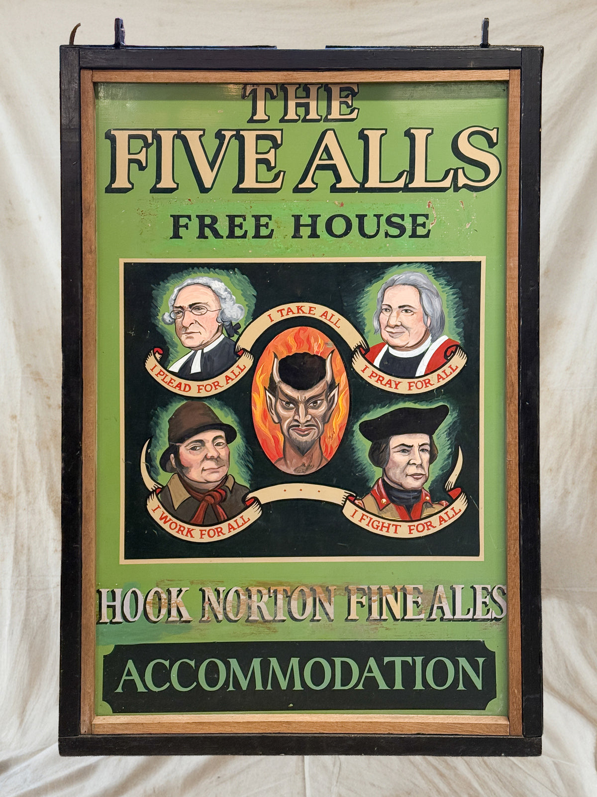Vintage Pub Sign The Five Alls Hook Norton