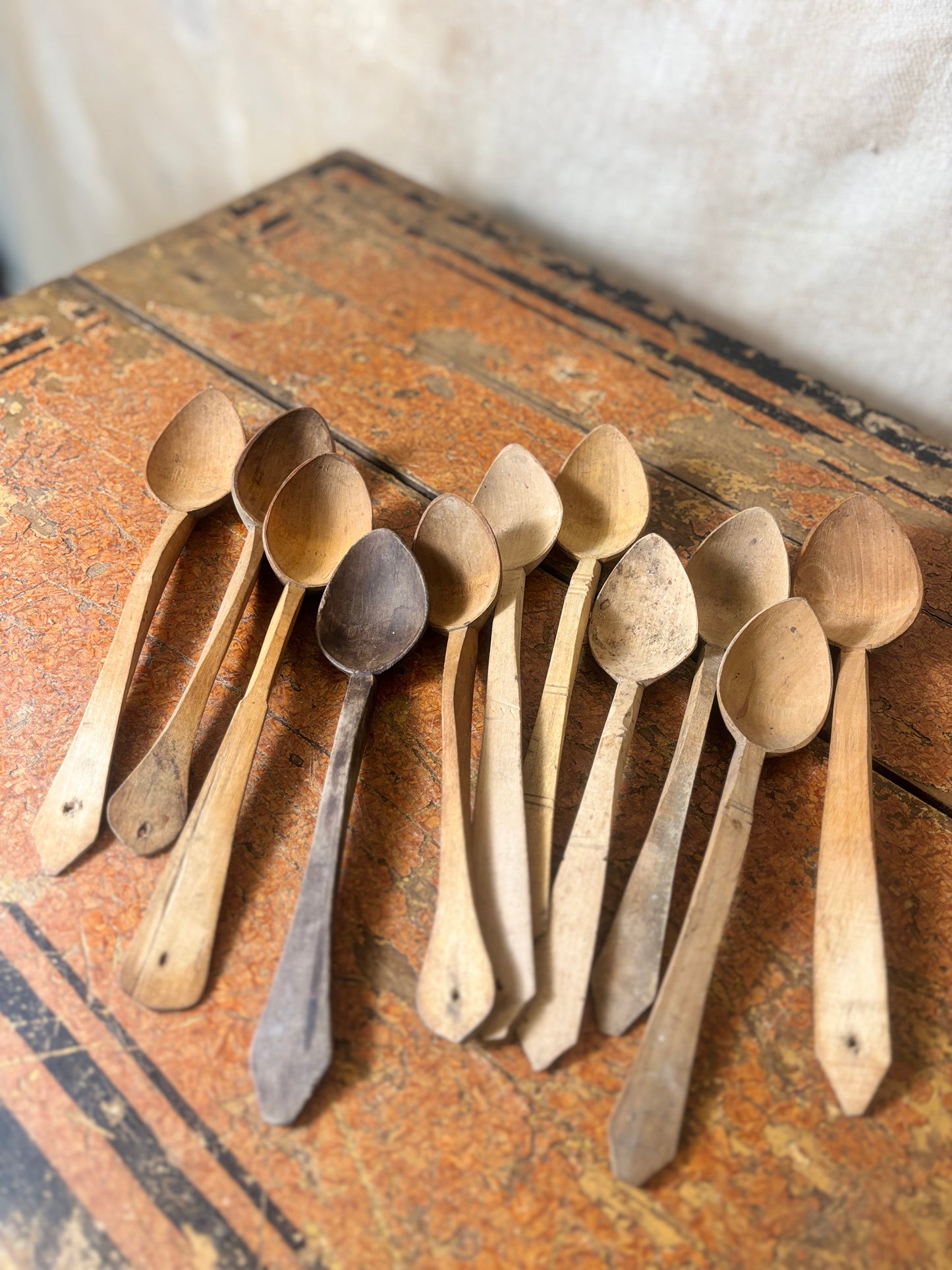Rustic Whittled Hand Carved Wooden Spoon